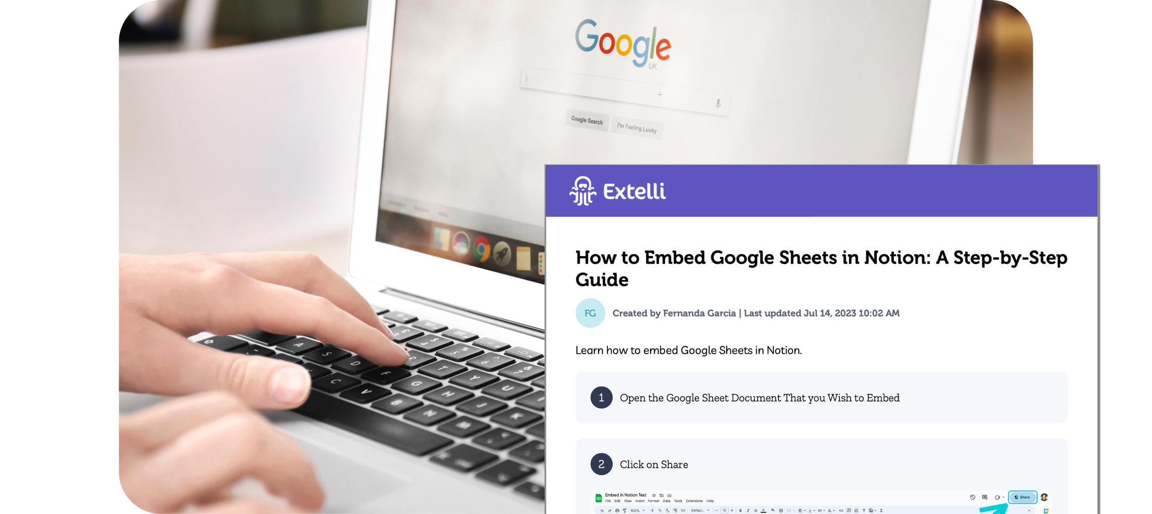 how to embed google sheets in notion